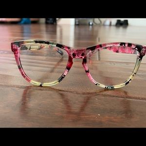 Floral Frame Clear Glasses